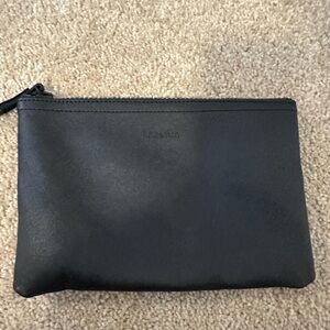 Black  Lulu Lemon Zip Pouch Clutch with Wrist Strap